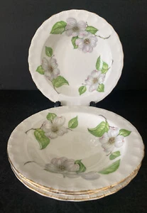 Pope Gosser Dogwood Dessert Sauce Bowls 5.75” Diameter Floral Design USA EUC - Picture 1 of 8