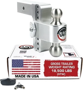 Weigh Safe Adjustable Trailer Hitch Ball Mount - 6" Adjustable Drop Hitch for 2. - Picture 1 of 9