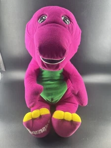 Playskool Hasbro Barney Dinosaur Talking 13” Plush Vtg 1992 1996 WORKING - Picture 1 of 8