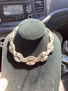 Vintage 1960s Unsigned Gold Tone Large Link Necklace 16" Bold & Chunky Free Ship - Picture 1 of 1