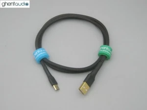 U05 (1.5m 5ft) --- USB(A to microB) Star Quad Silver-Plated DAC HiFi Audio Cable - Picture 1 of 3