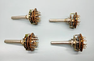 QTY OF 4 ROTARY SWITCHES 4 POLE 3 WAY 6MM SHAFT - Picture 1 of 2