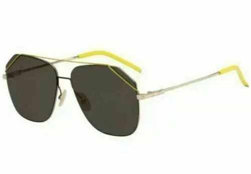 Fendi Ffm0043/s Men Sunglasses Gold Authentic 59 Mm