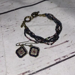 Premier Designs Allegro Ohrringe und Armband Perlen Antik Retired Set - Bild 1 von 9