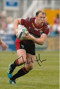 Warrington Wolves Hand Signed Mickey Higham 12x8 Photo 2. - Picture 1 of 1