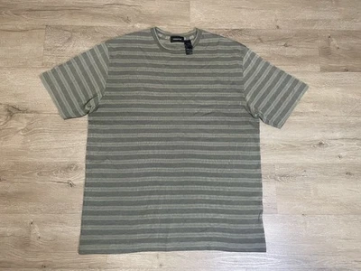 Vintage Claiborne Crew Neck T Shirt Men’s Sz L Ribbed Green Minimal 90s Y2K - Image 1 of 4