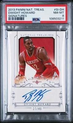 2013 National Treasures: Signatures  #SI-DH Dwight Howard Auto /49 Rockets - Image 1 of 3