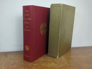 The New English Bible w/Apocrypha OXFORD 1970 First Ed. Red Leather - New In Box - Imagen 1 de 11