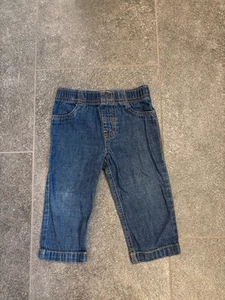 Carter's Jungen blau Jeans Pull-On elastischer Bund Größe 12 Monate - Bild 1 von 5