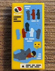 New LEGO Shark Attack Sign Warning Water Safety 1x2 Printed Yellow Ocean Swimmin - Picture 1 of 2