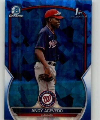 2023 Bowman Chrome Sapphire Andy Acevedo Prospects #BCP-237 Washington Nationals - Image 1 of 2
