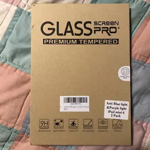 Anti Blue Light Tempered Glass Screen protector (2) Pack I Pad Mini - Picture 1 of 3