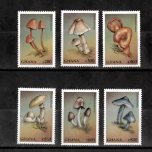 Ghana 1997 - Mushrooms - Set of 6 Stamps - Scott #1943-8 - MNH - Picture 1 of 1