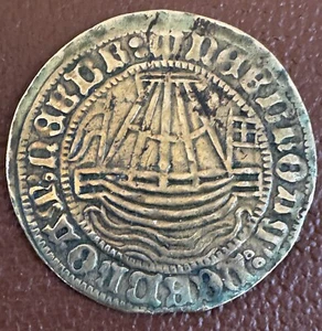 Jeton en Bronze. Nuremberg. Jeton de Compte à la Nef. Navire, Bateau - Bild 1 von 5