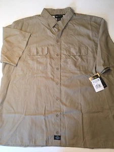 Camicia da lavoro Dickies Performance Ultimate Ventilata taglia 3XL UPF 50 nylon kaki nuova con etichetta - Foto 1 di 7