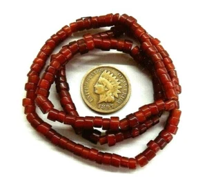 White Heart Cranberry African Trade Beads Loose White Heart 677 3mm Hudson Bay - Picture 1 of 2