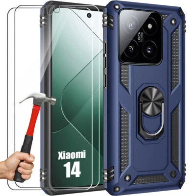 Coque pour Xiaomi 14 Pro 13T Pro 13 12T Pro 12 Lite Rigide + 2 Verres Trempés