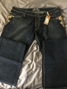 Robin's Jeans with Studs/Swarovski Crystals.  Size 42x36 Retail $495 VINTAGE!