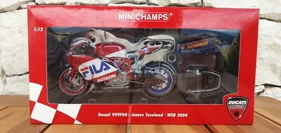 MINICHAMPS 122 040252 1:12 DUCATI 999F04 JAMES TOSELAND WSB 2004 - Immagine 1 di 4