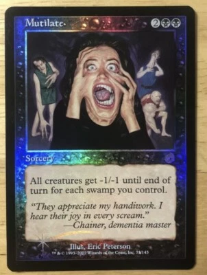 FOIL Mutilate English FOIL Torment TOR mtg SP - Image 1 of 2