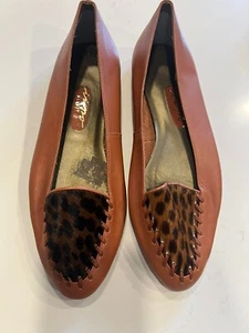 Vintage Impo Women’s Flats Leather Shoes Size 7 M Brown- New - Picture 1 of 4