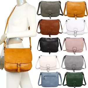 Ladies Women Long Strap Cross Body Bag Leather Shoulder Satchel Handbag New - Picture 1 of 45
