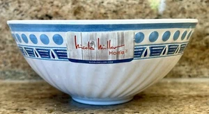 Nicole Miller Blue Chain Link Lattice MELAMINE Cereal Bowls Set Of 3 - Picture 1 of 1