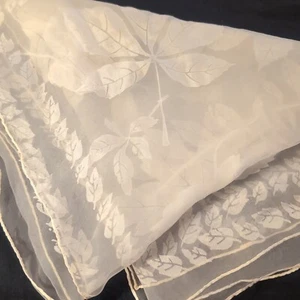 Bufanda vintage color marfil transparente 44 X 16 - Imagen 1 de 8