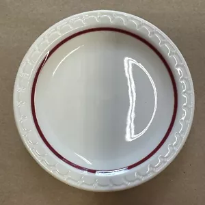 Buy 1 Or Multiple Plates Syracuse China Econo-Rim Restaurant Diner Red Stripe 5” - Picture 1 of 4
