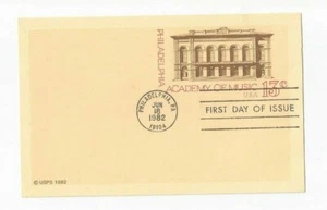 Postal postal de Estados Unidos Academia de Música Philadelphia PA matasellos 18/06/82 en muy buen estado+ 1er - Imagen 1 de 1