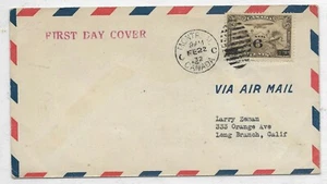 Canadá Scott Unitrade C3 en correo aéreo primer día cubierta el 22 de febrero de 1932 - Imagen 1 de 2