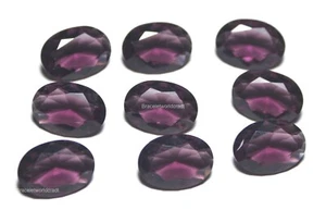 10 Pcs Lab-Created Amethyst Oval Wire Wrap Faceted Wholesale Lot 4x12x16 mm - Picture 1 of 4