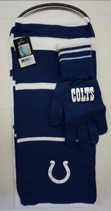 NFL Indianapolis Colts Reebok Little Earth Winter Knit Scarf & Gloves Set NEW! - Picture 1 of 1