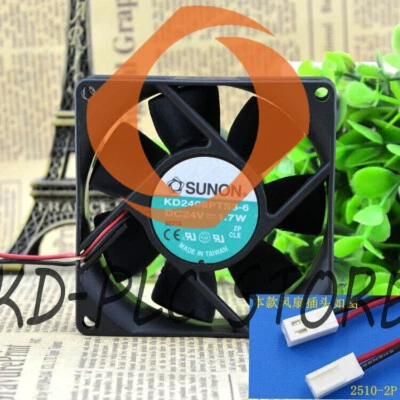 SUNON KD2408PTS3-6 8025 80mm 80*80*25 Mm DC 24V 1.7W Axial Radiator Cooling Fan - Image 1 of 2