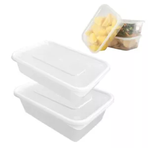 Contenedores y tapas de alimentos plástico reutilizable seguro para congelador de microondas congelador de cocina - Imagen 1 de 14