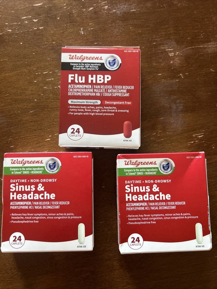 Flu HBP & Sinus & Headache  Exp/4/25 - Image 1 of 1