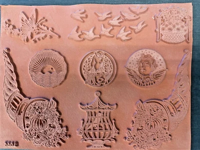 Unmounted Rubber Stamps lot 6" X 4.5" sheet,  images, deep etch Seasonal - Imagem 1 de 2