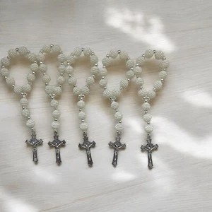 (15) Handmade Mini Rosaries | Baptism Favors | Wedding Favors | Pocket Rosary - Picture 1 of 4