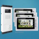 7" TFT Video Door Phone Intercom Kit with One Button Unlock for 3 Apartment