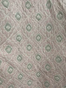Pottery Barn Kids Claire Ikat Toddler Quilt Pink White Polka Dot 36"x50" - Picture 1 of 8