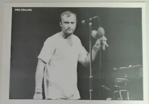 PHIL COLLINS ~ vintage 1980's black and white ~ Magazine Page PINUP - Picture 1 of 1