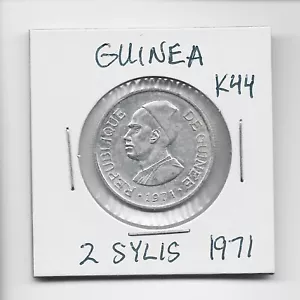 Guinea 2 Sylis 1971 K44 Alpha Yaya Diallo. One Year Type Obsolete - Picture 1 of 2