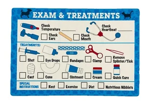Melissa and Doug Doctors Kit Play Set Replacement Piece -Exam & Treatments Sheet - Picture 1 of 5