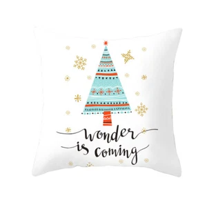 Christmas Throw Pillow Covers 18×18 Inch Xmas Cushion Cover Case Christmas Decor - Picture 1 of 31