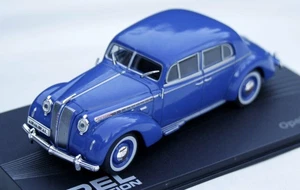 Opel Admiral Limousine Bj. 1937-1939, Blue, Ixo-Modell IN M.1: 43, Display Case - Picture 1 of 6