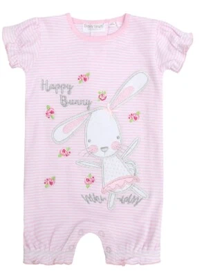 Babytown Baby Mädchen Ditsy Bunny Strampler