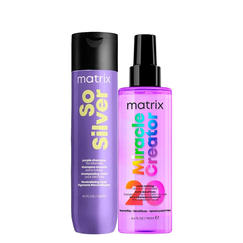 Matrix Haircare So Silver Shampoo 300ml Miracle Creator 190ml - Bild 1 von 1