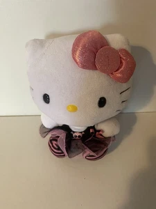 TY Hello Kitty Plush Small Soft Toy In Punk Outfit Tutu Sanrio 2013 - Imagen 1 de 3