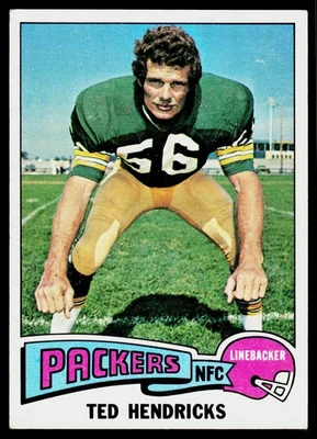 Ted Hendricks, 1975 Topps, #315, Green Bay Packers, Well-Centered - Image 1 of 2