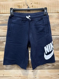 Nike Boys' Cotton Shorts (728206-451) - Navy/White, F1(B887T) - Picture 1 of 2